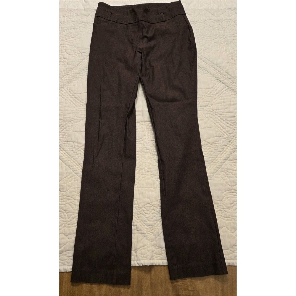 Rekucci Brown Everyday Casual Stretch Business Work Pull-on Pants Size 4